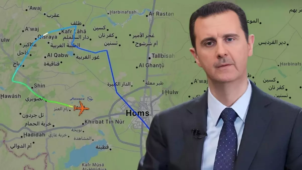 Esad’ın uçağı düştü mü? Şam’dan havalanan uçağın sinyali bir anda kesildi